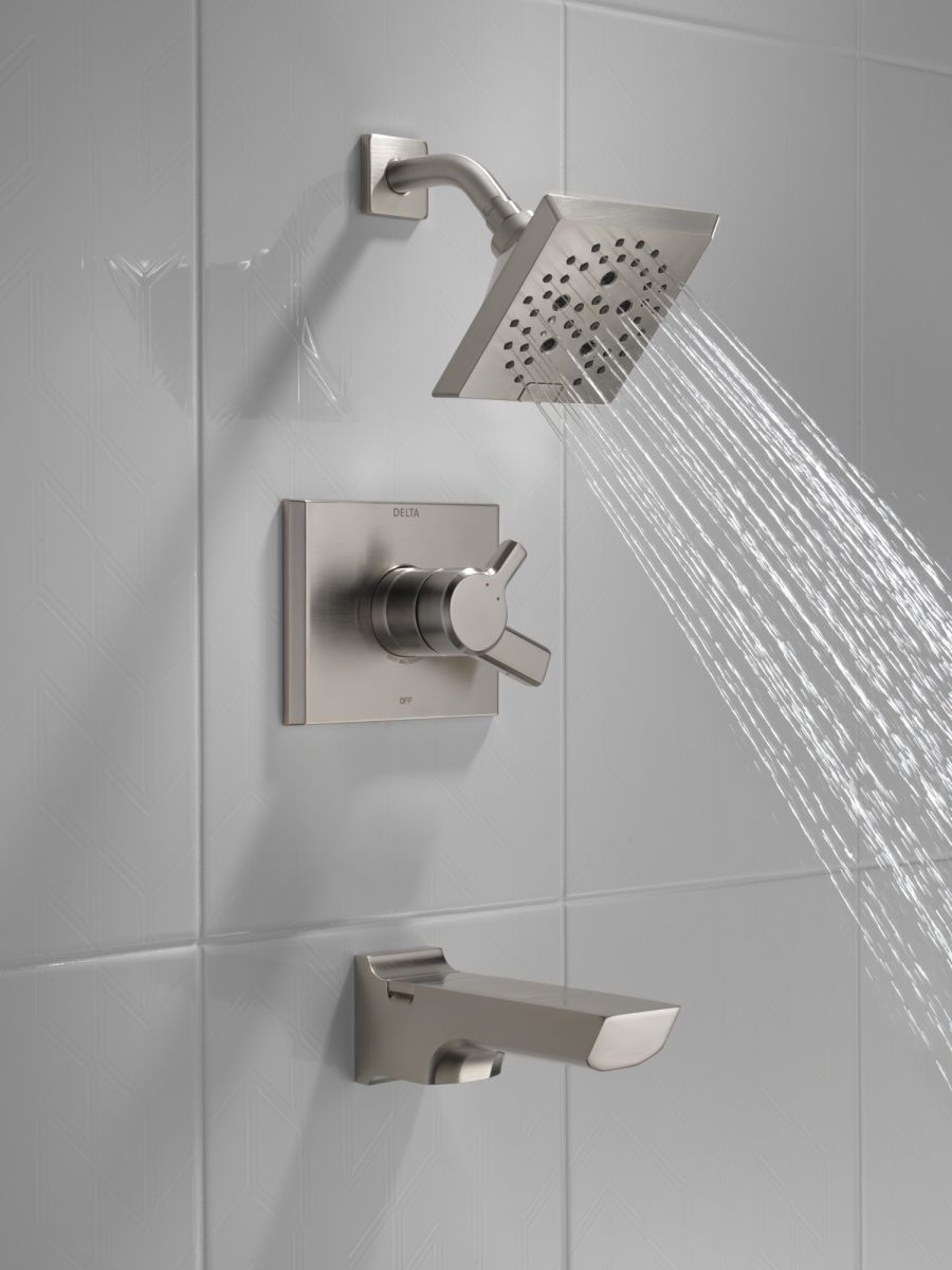 DELTA Pivotal Monitor 17 Series H2OKINETIC Tub and Shower Trim — Lumicoat® Stainless