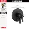 DELTA Dorval TempAssure 17T Series Valve Only Trim — Matte Black