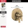 DELTA Dorval TempAssure 17T Series Valve Only Trim — Champagne Bronze
