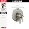 DELTA Dorval TempAssure 17T Series Valve Only Trim — Stainless