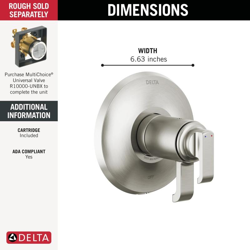 DELTA Tetra 17T Series Valve Only — Lumicoat® Stainless