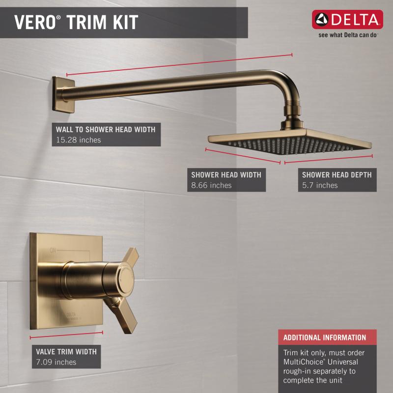 DELTA Vero TempAssure 17T Series Shower Trim — Champagne Bronze