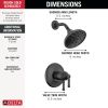 DELTA Broderick 17T Series Shower Trim — Matte Black