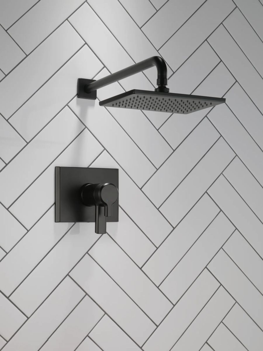 DELTA Pivotal TempAssure 17T Series H2OKINETIC Shower Trim — Matte Black