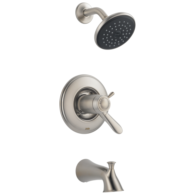 DELTA Lahara TempAssure 17T Series Tub & Shower Trim — Stainless