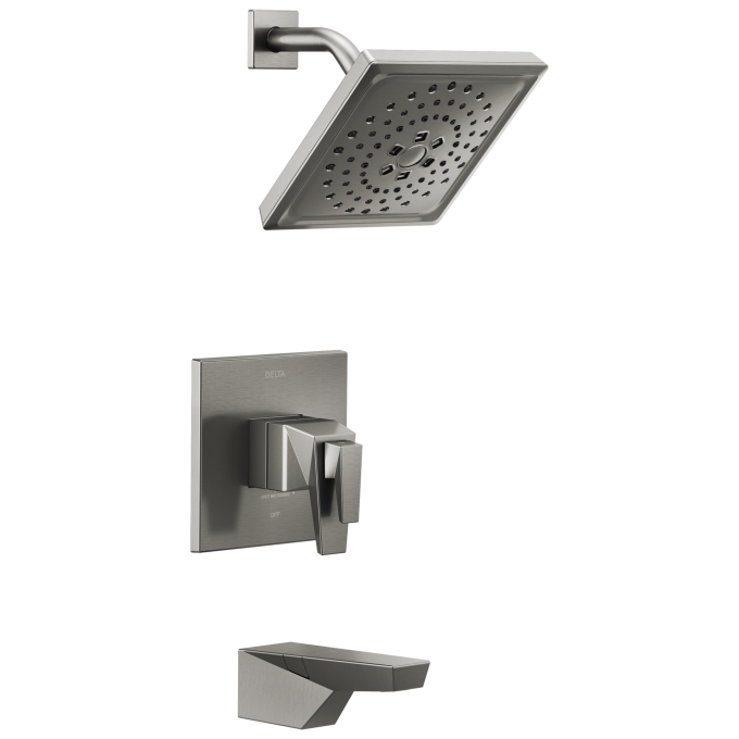 DELTA Trillian TempAssure 17T Series Tub & Shower Trim — Lumicoat® Black Stainless