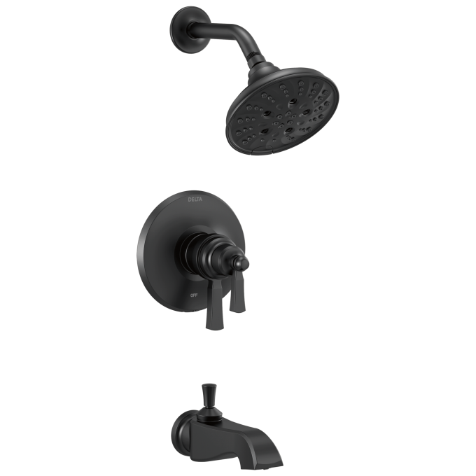DELTA Dorval TempAssure 17T Series Tub & Shower Trim — Matte Black