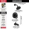 DELTA Dorval TempAssure 17T Series Tub & Shower Trim — Matte Black