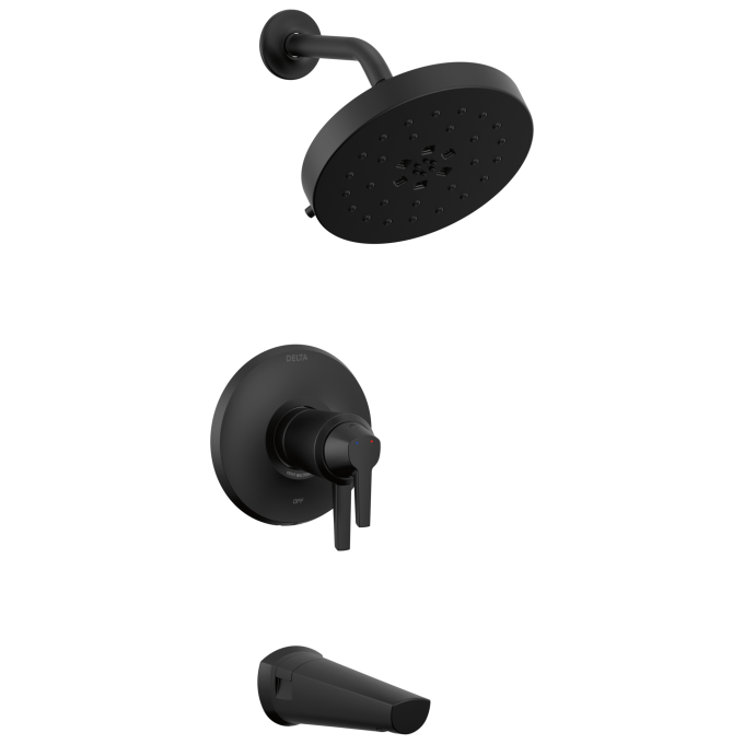 DELTA Galeon 17T S Tub Shower Trim with UltraSoak — Matte Black