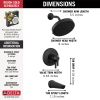 DELTA Galeon 17T S Tub Shower Trim with UltraSoak — Matte Black
