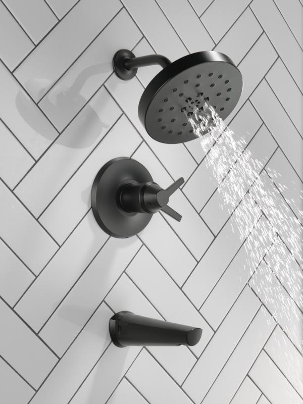 DELTA Galeon 17T S Tub Shower Trim with UltraSoak — Matte Black