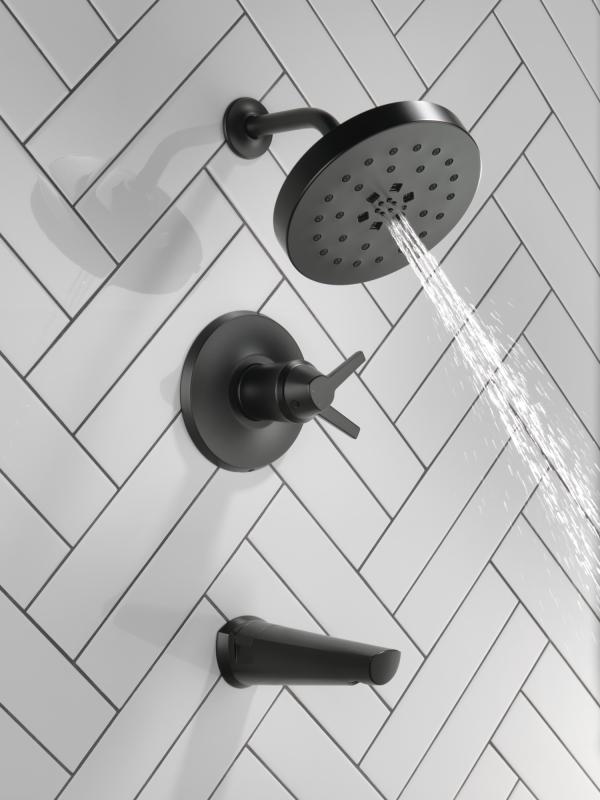 DELTA Galeon 17T S Tub Shower Trim with UltraSoak — Matte Black