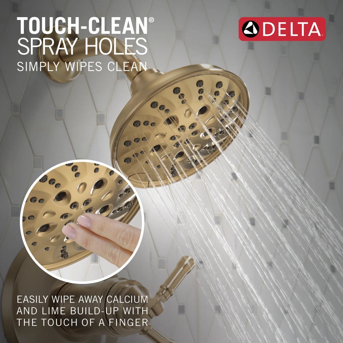 DELTA Broderick 17T Series Tub Shower Trim — Lumicoat® Champagne Bronze