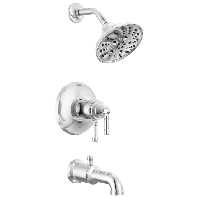 DELTA Broderick 17T Series Tub Shower Trim — Lumicoat® Chrome