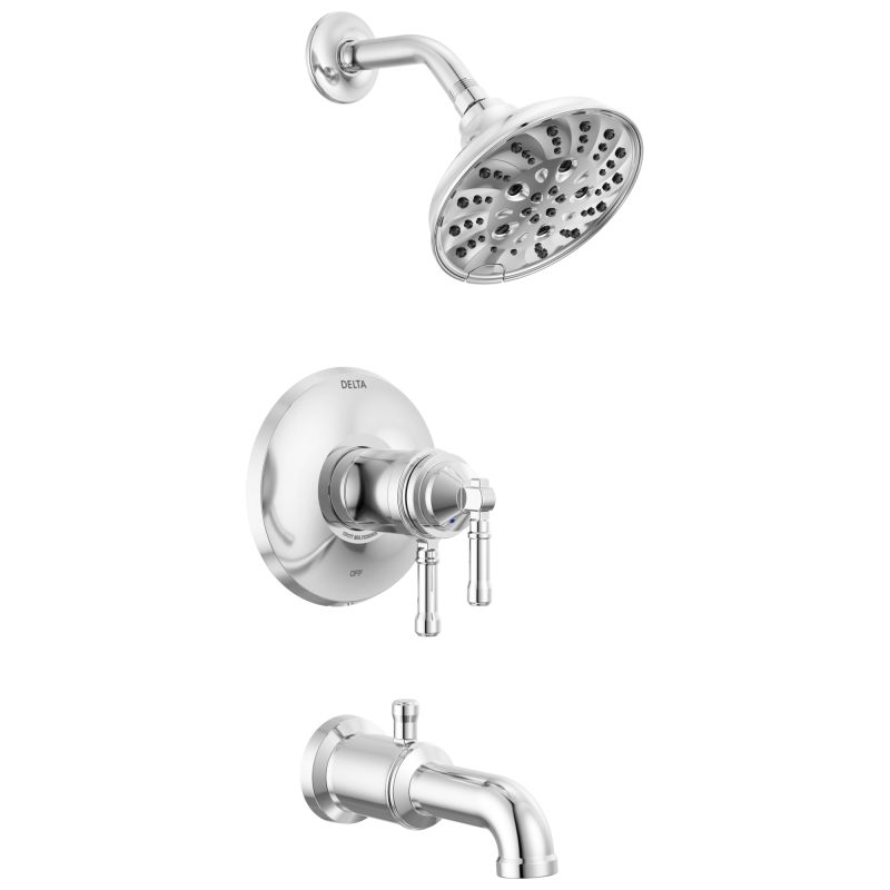 DELTA Broderick 17T Series Tub Shower Trim — Lumicoat® Chrome