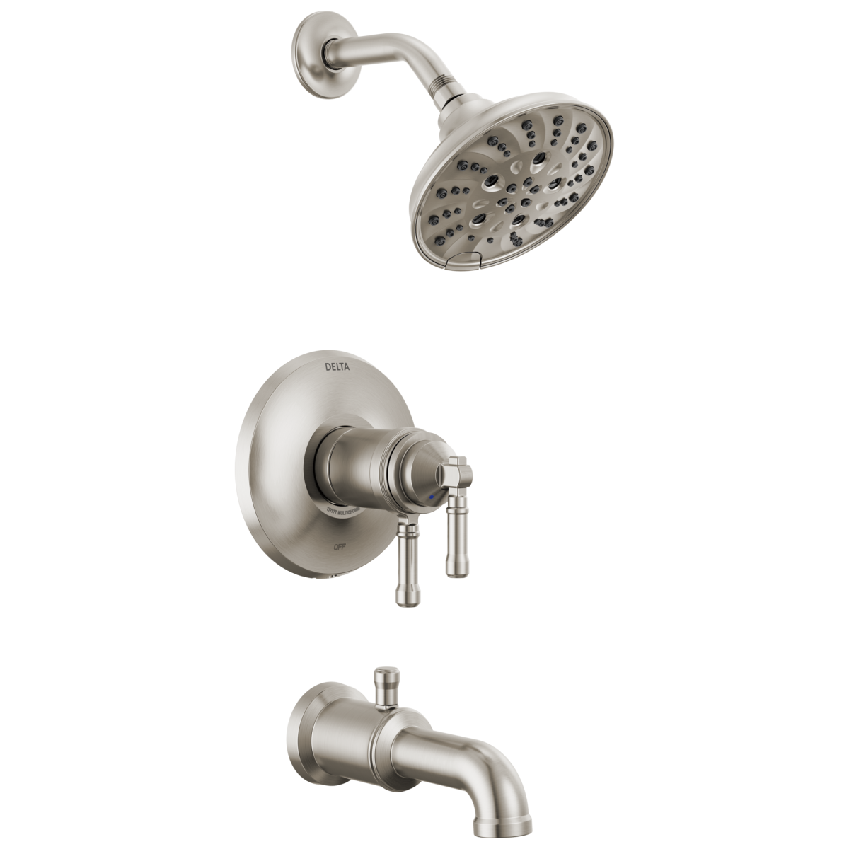DELTA Broderick 17T Series Tub Shower Trim — Lumicoat® Stainless
