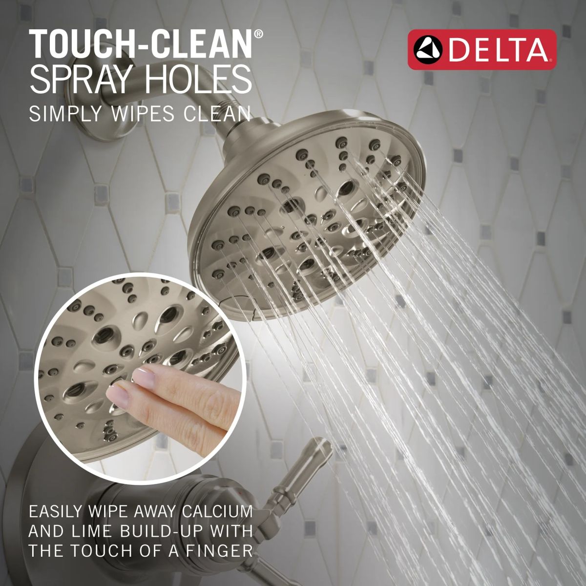 DELTA Broderick 17T Series Tub Shower Trim — Lumicoat® Stainless