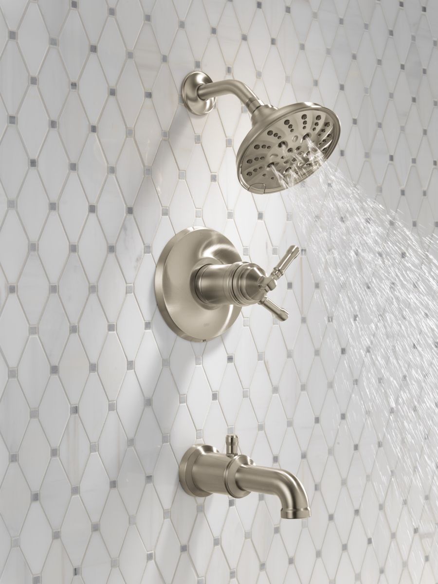 DELTA Broderick 17T Series Tub Shower Trim — Lumicoat® Stainless