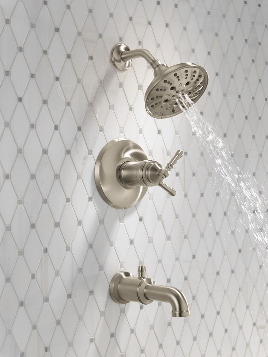 DELTA Broderick 17T Series Tub Shower Trim — Lumicoat® Stainless