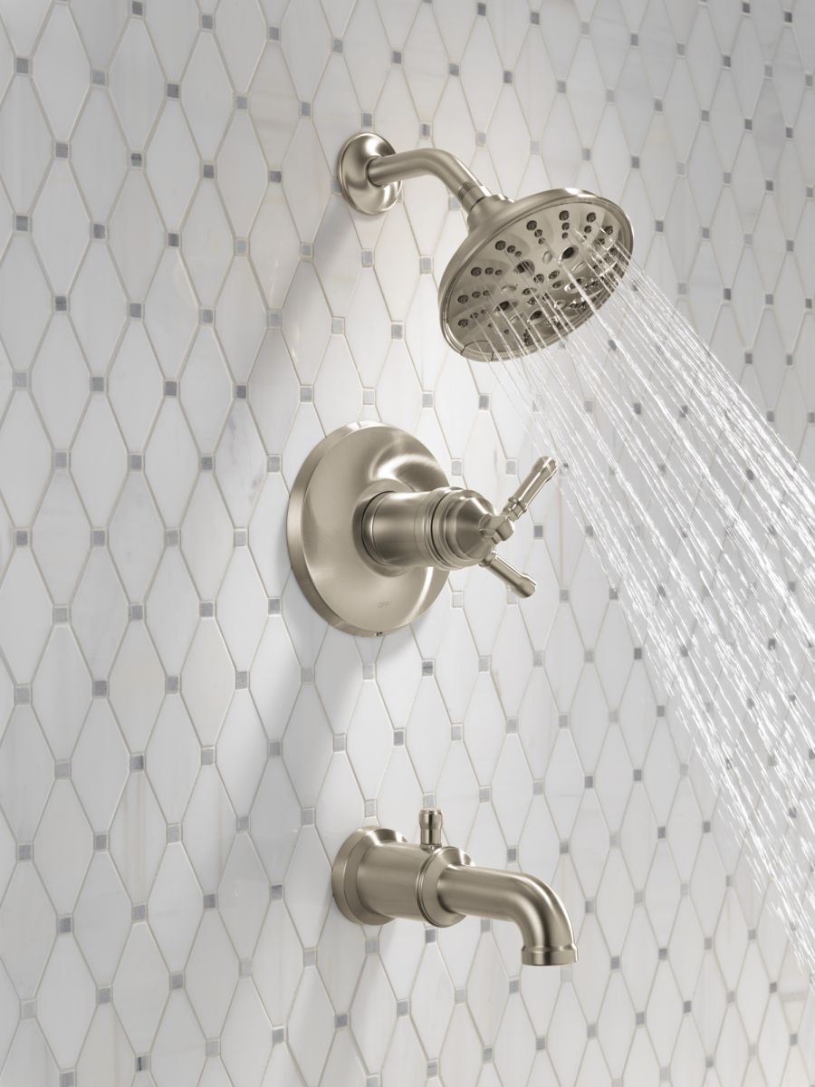 DELTA Broderick 17T Series Tub Shower Trim — Lumicoat® Stainless