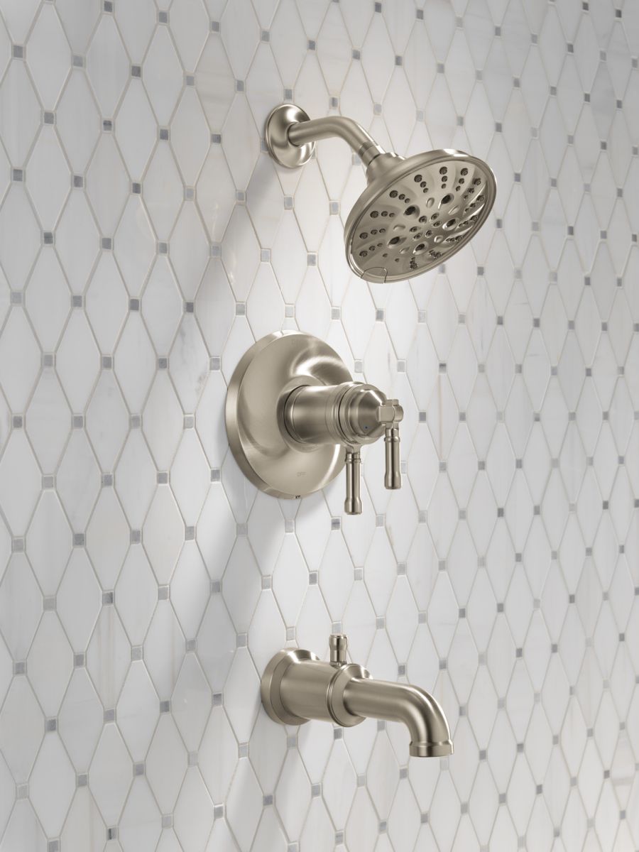 DELTA Broderick 17T Series Tub Shower Trim — Lumicoat® Stainless