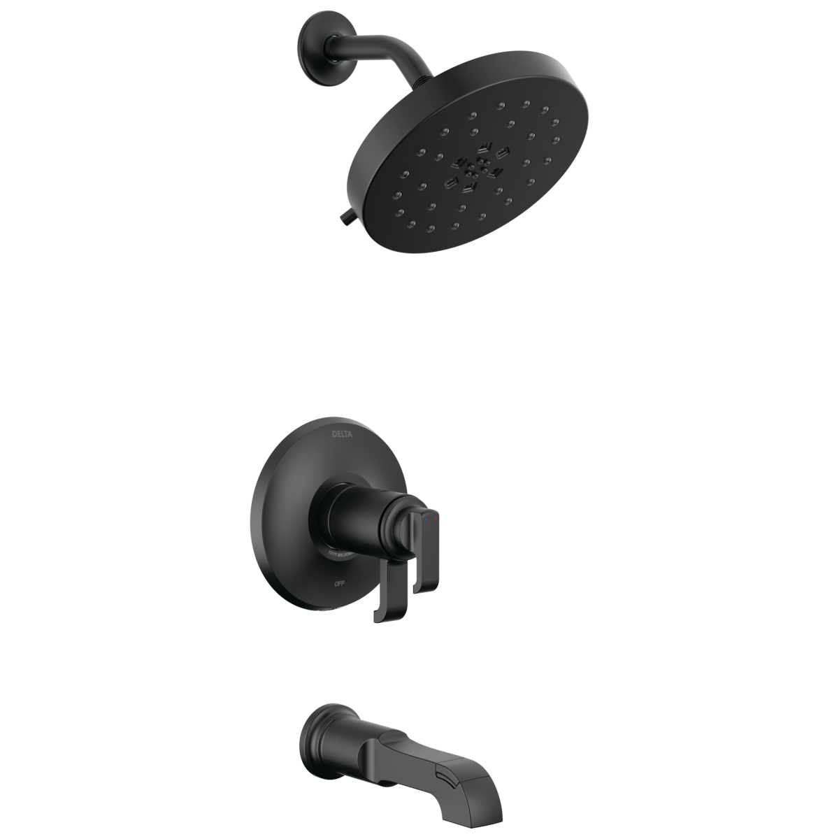 DELTA Tetra 17T Series Tub Shower Trim — Matte Black