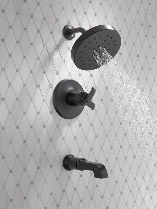 DELTA Tetra 17T Series Tub Shower Trim — Matte Black