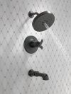 DELTA Tetra 17T Series Tub Shower Trim — Matte Black