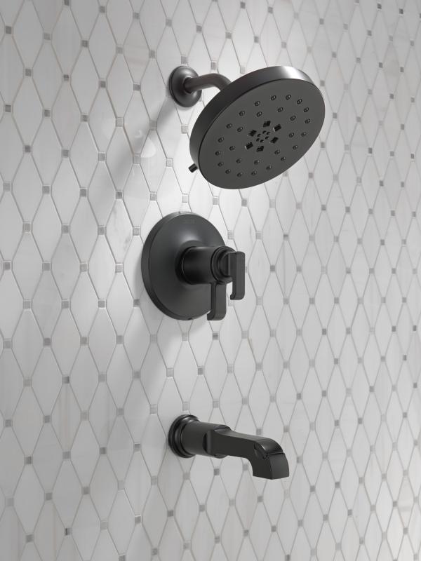 DELTA Tetra 17T Series Tub Shower Trim — Matte Black