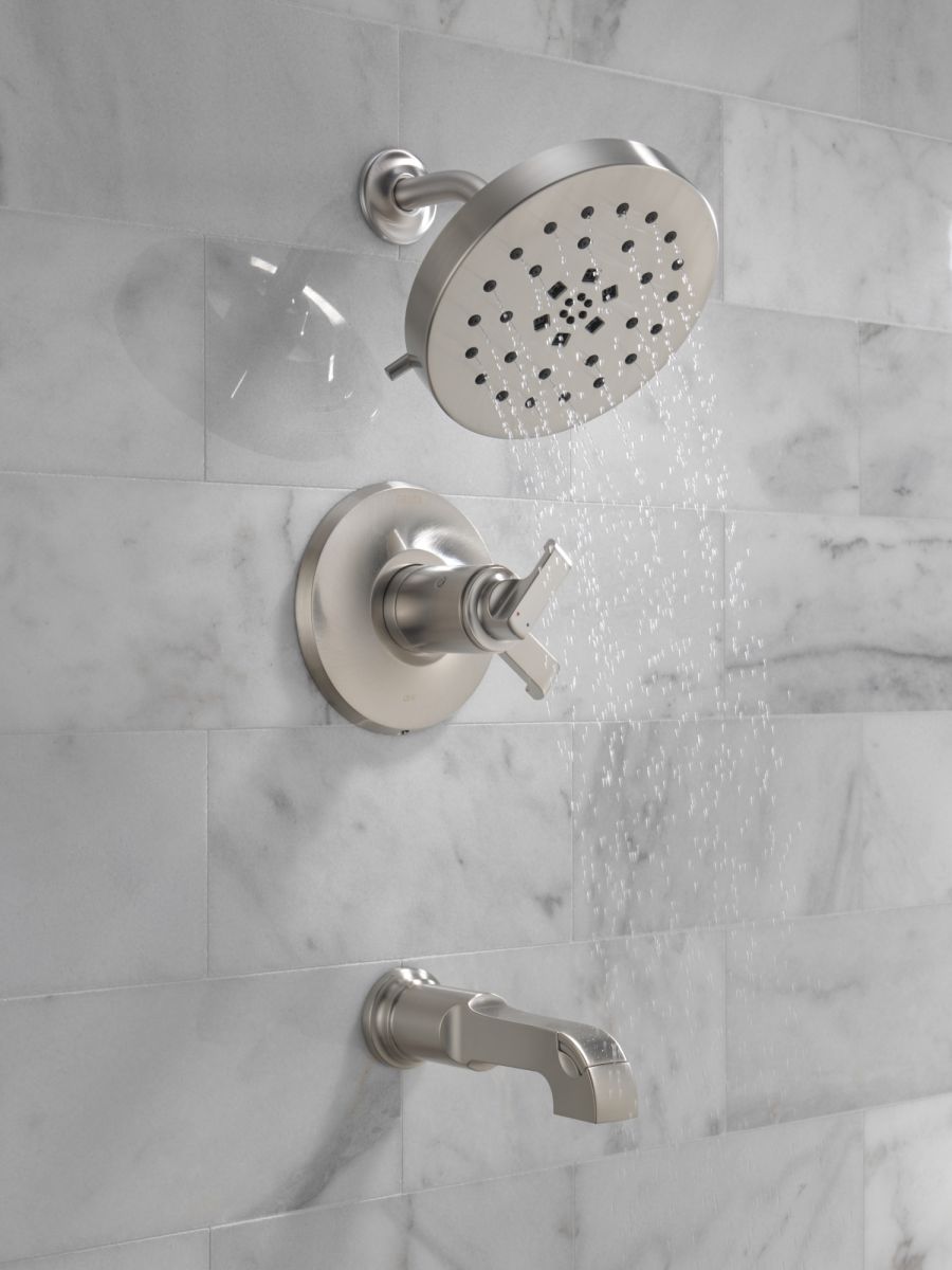 DELTA Tetra 17T Series Tub Shower Trim — Lumicoat® Stainless