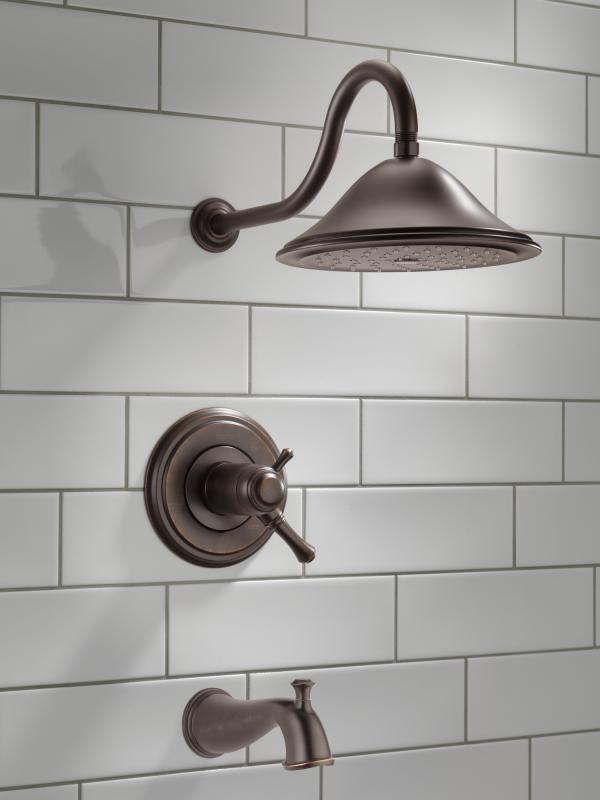 DELTA Cassidy TempAssure 17T Series Tub & Shower Trim — Venetian Bronze