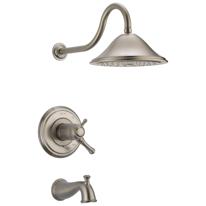 DELTA Cassidy TempAssure 17T Series Tub & Shower Trim — Stainless