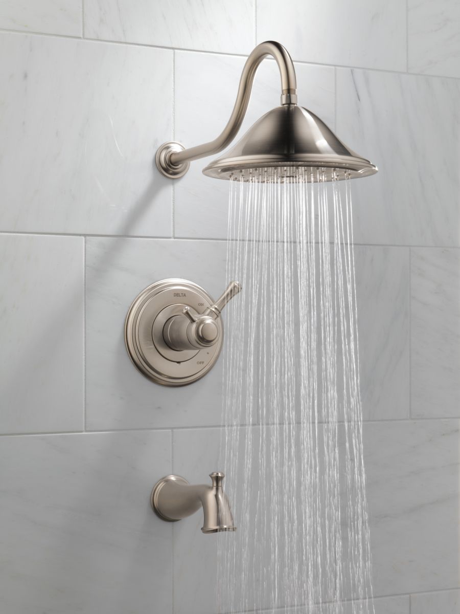 DELTA Cassidy TempAssure 17T Series Tub & Shower Trim — Stainless