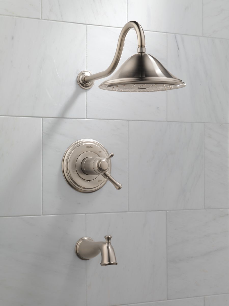 DELTA Cassidy TempAssure 17T Series Tub & Shower Trim — Stainless