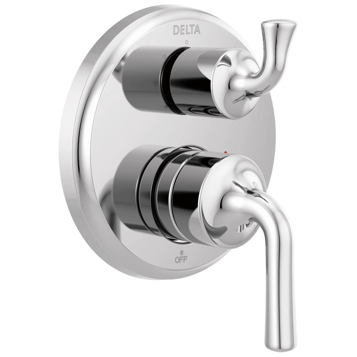 DELTA Kayra Two-Handle Monitor 14 Series Valve Trim with 3-Setting Integrated Diverter — Chrome