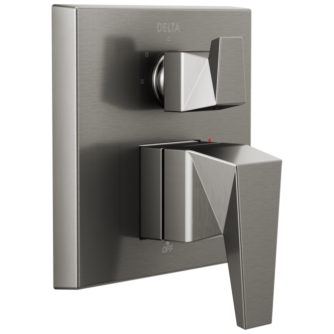 DELTA Trillian Two-Handle Monitor 14 Series Valve Trim with 3-Setting Diverter — Lumicoat® Black Stainless