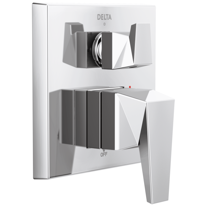 DELTA Trillian Two-Handle Monitor 14 Series Valve Trim with 3-Setting Diverter — Lumicoat® Chrome