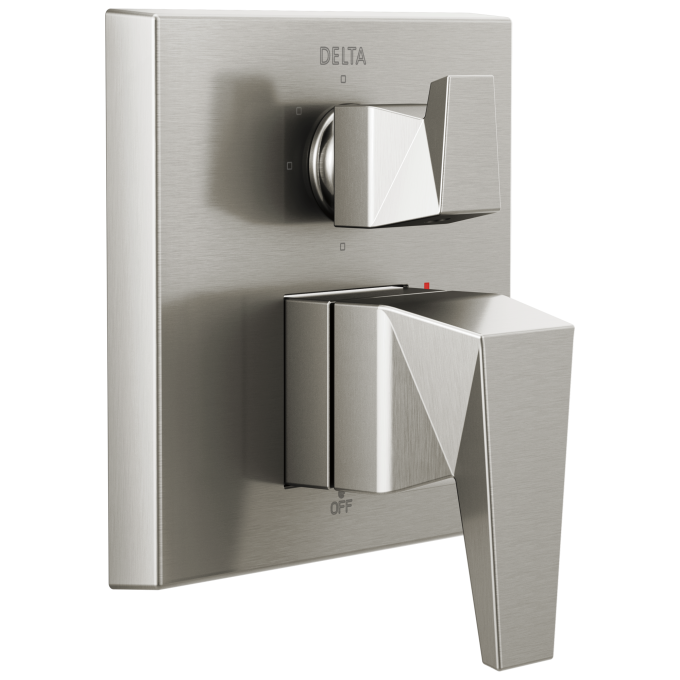 DELTA Trillian Two-Handle Monitor 14 Series Valve Trim with 3-Setting Diverter — Lumicoat® Stainless