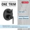 DELTA Bonacci 14 Series 3-Setting Integrated Diverter Trim — Matte Black
