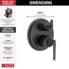 DELTA Bonacci 14 Series 3-Setting Integrated Diverter Trim — Matte Black