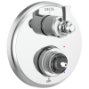 DELTA Dorval Traditional 2-Handle Monitor 14 Series Valve Trim with 3 Setting Diverter — Chrome