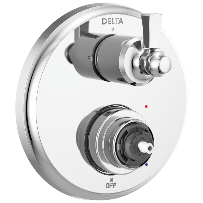 DELTA Dorval Traditional 2-Handle Monitor 14 Series Valve Trim with 3 Setting Diverter — Chrome