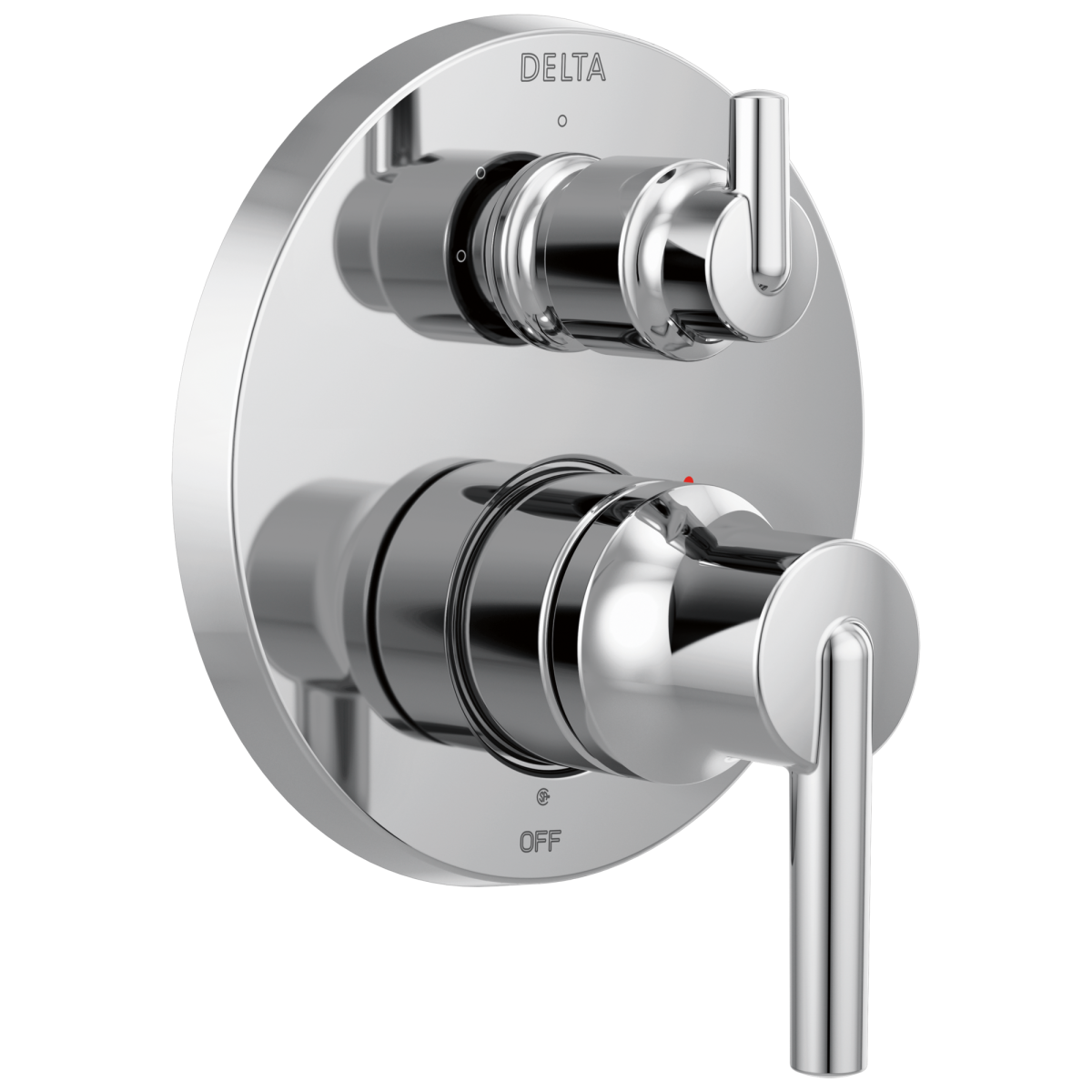 DELTA Trinsic Contemporary Two Handle Monitor 14 Series Valve Trim with 3-Setting Integrated Diverter — Chrome