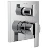 DELTA Ara Angular Modern Monitor 14 Series Valve Trim with 3-Setting Integrated Diverter — Chrome