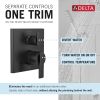 DELTA Ara Angular Modern Monitor 14 Series Valve Trim with 3-Setting Integrated Diverter — Matte Black