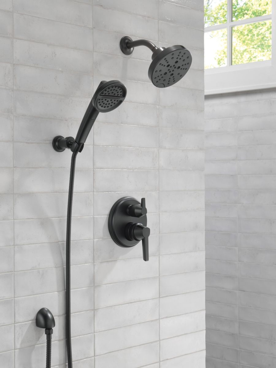 DELTA Universal Showering Components 3-Setting Wall Mount Handshower — Matte Black