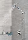 DELTA Universal Showering Components H2OKINETIC 5-Setting Contemporary Raincan Shower Head — Lumicoat® Chrome