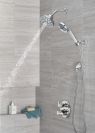 DELTA Universal Showering Components H2OKINETIC 5-Setting Contemporary Raincan Shower Head — Lumicoat® Chrome