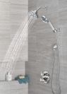 DELTA Universal Showering Components H2OKINETIC 5-Setting Contemporary Raincan Shower Head — Lumicoat® Chrome