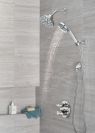 DELTA Universal Showering Components H2OKINETIC 5-Setting Contemporary Raincan Shower Head — Lumicoat® Chrome